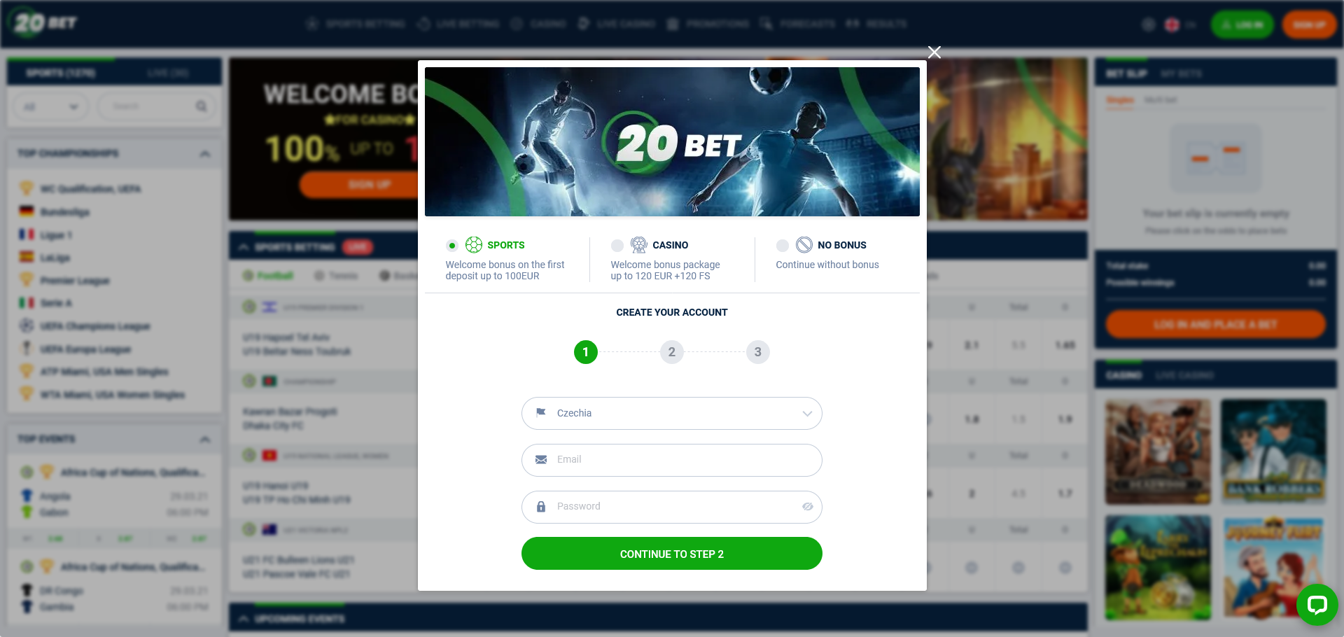 20Bet is an all-rounder solution to all your betting needs